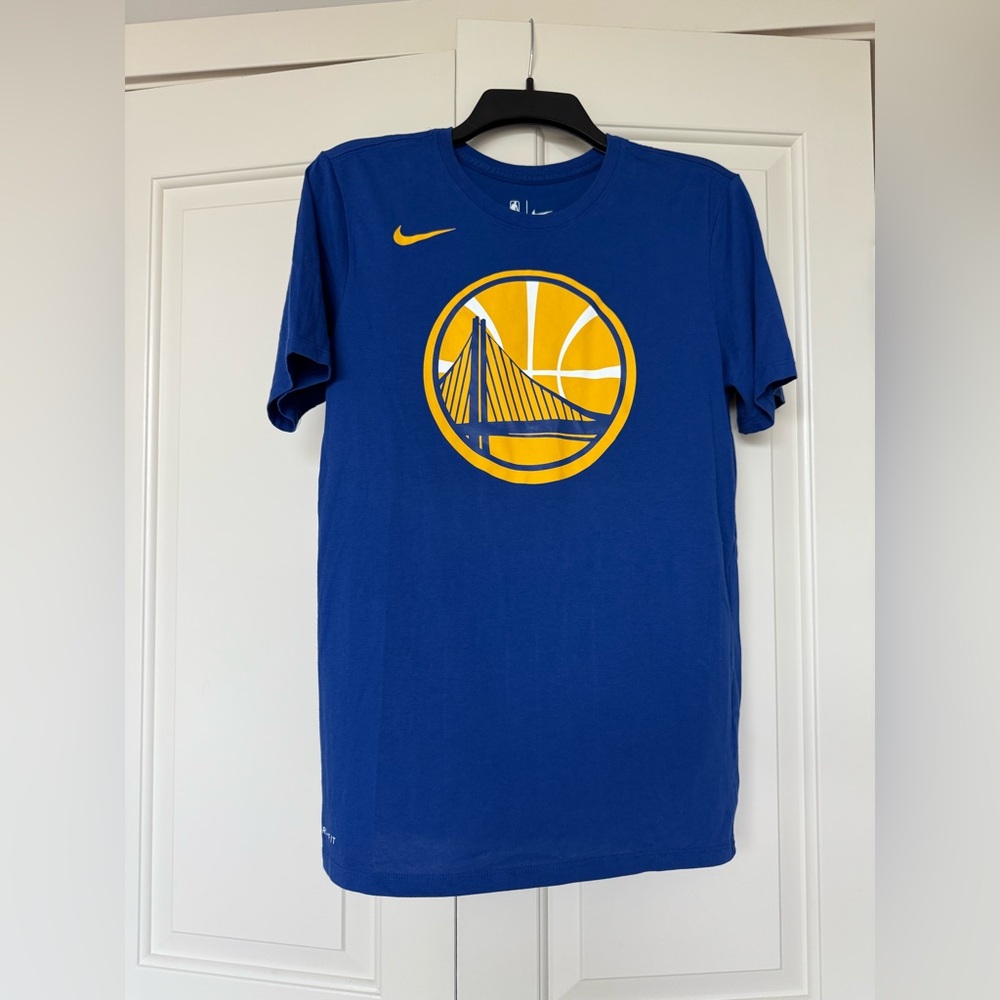 Blue Nike T-Shirt with Golden State Warriors Logo